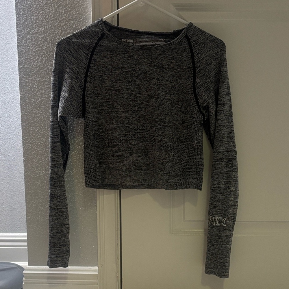Victoria's Secret Gray Crop Athletic Top